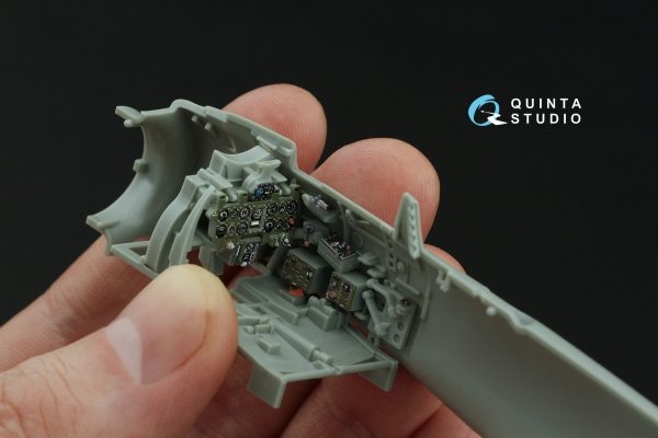 Quinta Studio QD48469 A6M2 Zero (Nakajima Prod.) 3D-Printed coloured Interior on decal paper (Academy) 1/48