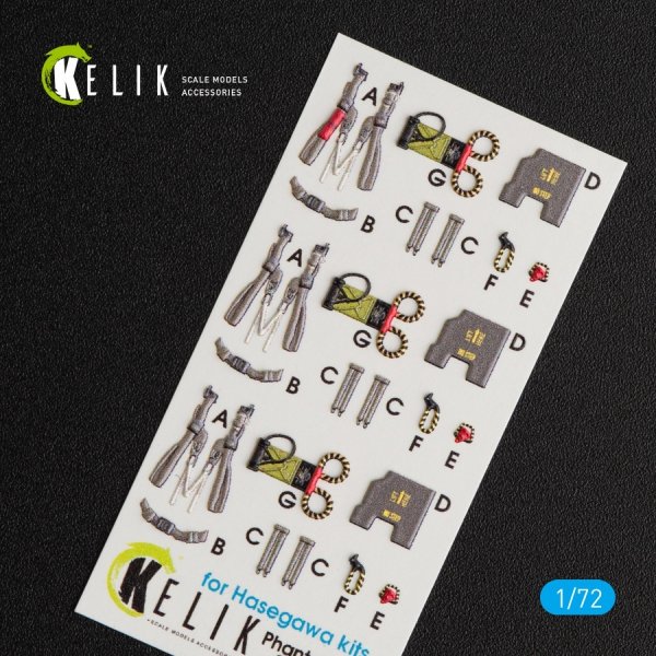 KELIK K72032 F-4EJ KAI &quot;PHANTOM II&quot; INTERIOR 3D DECALS FOR HASEGAWA KIT 1/72