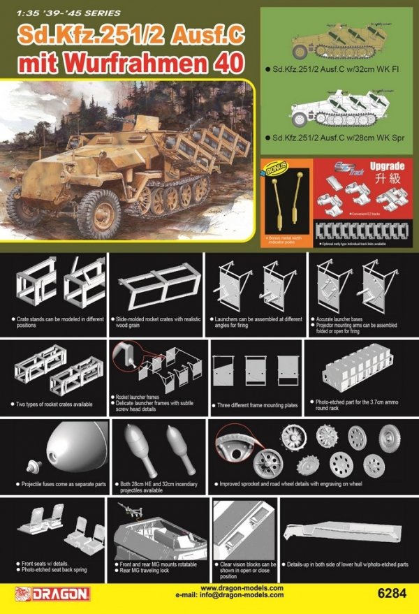 Dragon 6284 251/2 Ausf C mit Wurfrahmen 40