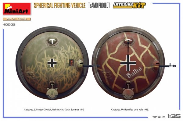 MiniArt 40003 SPHERICAL FIGHTING VEHICLE. TsAMO PROJECT. INTERIOR KIT 1/35