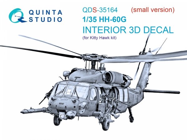 Quinta Studio QDS-35164 HH-60G Pave Hawk 3D-Printed &amp; coloured Interior on decal paper (Kitty Hawk) (Small version) 1/35