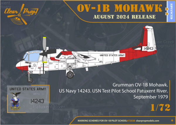 Clear Prop! CP72038 OV-1B Mohawk &quot;Pilot School&quot; ADVANCED KIT 1/72