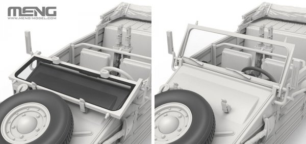 Meng Model VS-015 Type 82 German Pkw.K1 Kubelwagen (North Africa) 1/35