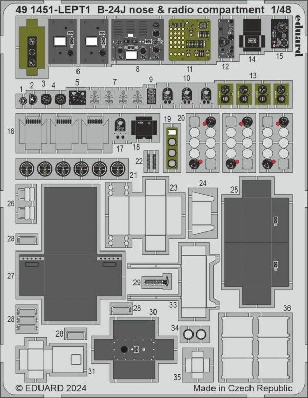 Eduard BIG49423 B-24J PART I HOBBY BOSS 1/48