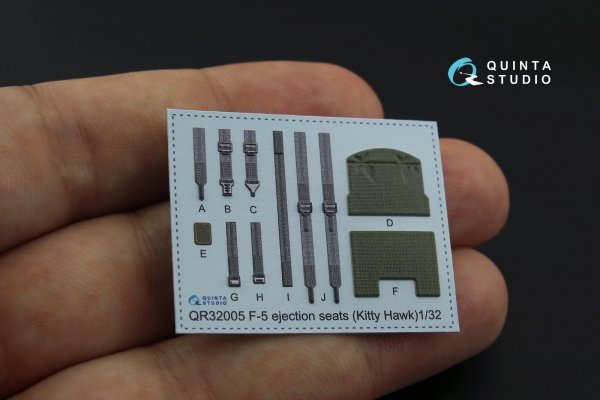 Quinta Studio QD32081 F-5F 3D-Printed coloured Interior on decal paper (for KittyHawk kit) 1/32