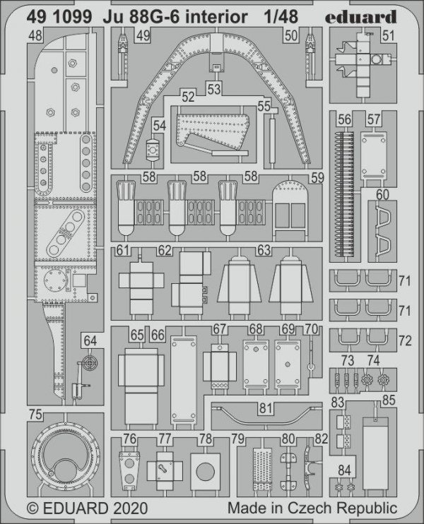 Eduard 491099 Ju 88G-6 interior 1/48 DRAGON