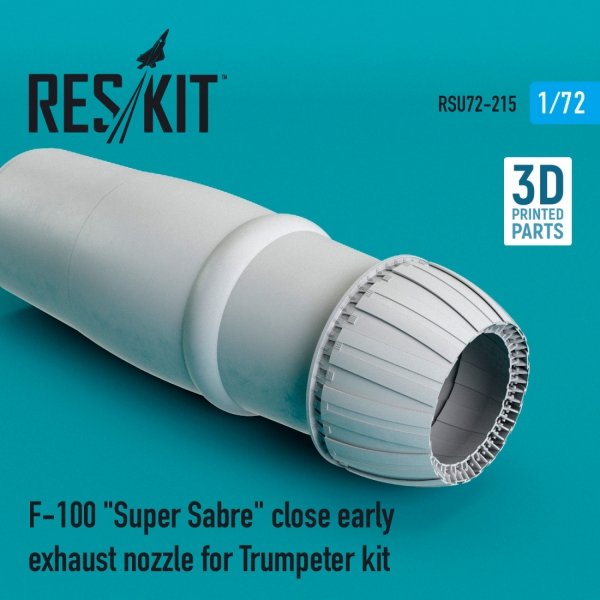 RESKIT RSU72-0215 F-100 &quot;SUPER SABRE&quot; CLOSE EARLY EXHAUST NOZZLE FOR TRUMPETER KIT 1/72