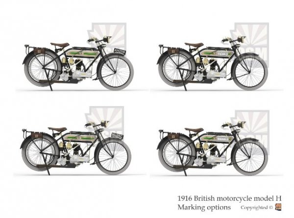 Copper State Models B35-001 British Motorcycle Tr.Model H 1/35