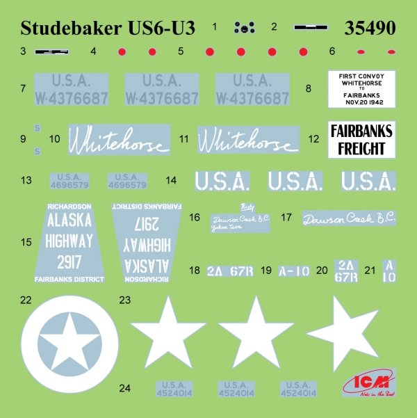 ICM 35490 US military truck Studebaker US-6-U3 1/35