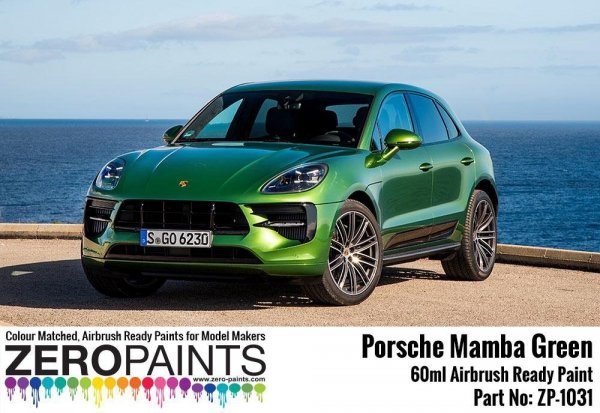 Zero Paints ZP-1031-G Porsche Mamba Green Paint 60ml - M6S