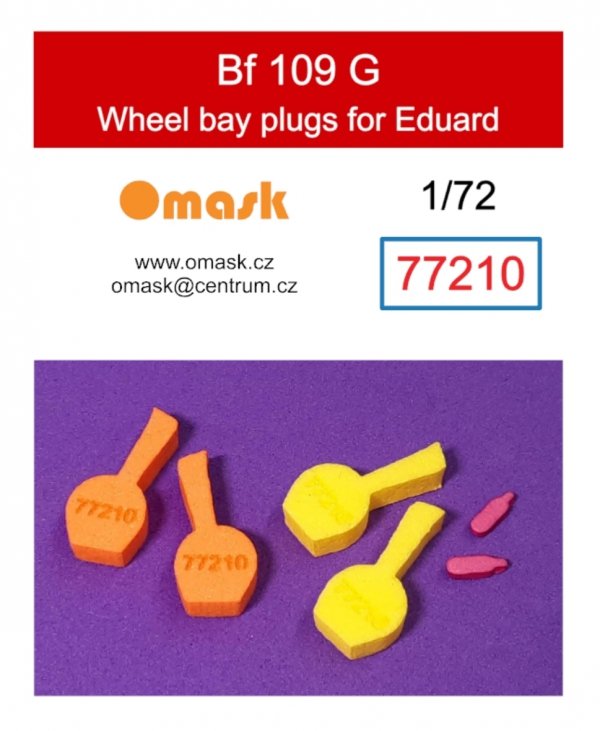 Omask 77210 Bf 109 G wheel bay plugs (for Eduard 2143) 1/72