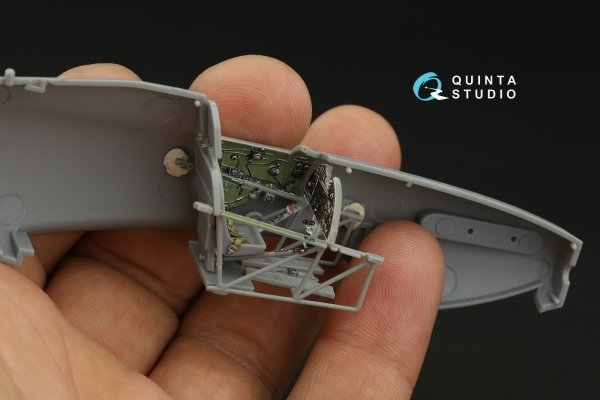 Quinta Studio QD48401 Hawker Hurricane family 3D-Printed &amp; coloured Interior on decal paper (Hobby Boss) 1/48