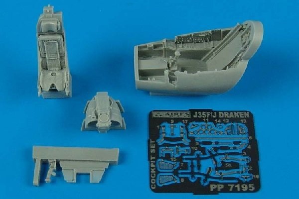 Aires 7195 J35F/J Draken cockpit set 1/72 HASEGAWA
