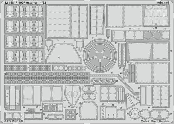 Eduard 32458 F-100F exterior for Trumpeter 1/32
