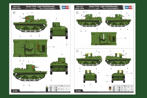 Hobby Boss 83821 Soviet T-37A Light Tank (Izhorsky) (1:35)