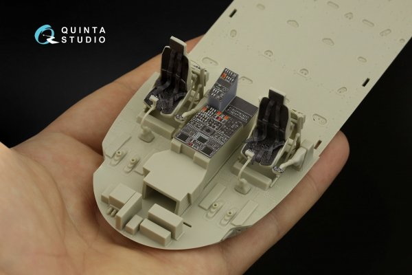 Quinta Studio QD+35108 MH-60L 3D-Printed &amp; coloured Interior on decal paper (Kitty Hawk) (with 3D-printed resin parts) 1/35