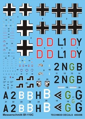 Techmod 48049 - Messerschmitt Bf 110C (1:48)