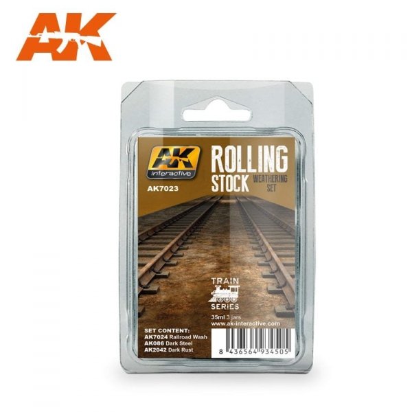 AK Interactive AK7023 ROLLING STOCK WEATHERING SET