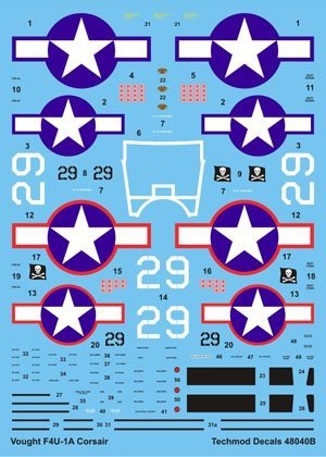 Techmod 48040 - Vought F4U-1A Corsair (1:48)