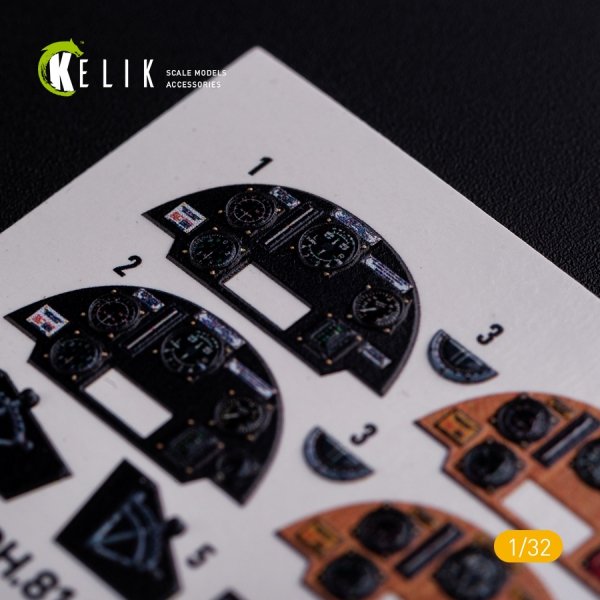 KELIK K32021 DH.81A Tiger Moth - Interior 3D Decal for ICM kit 1/32