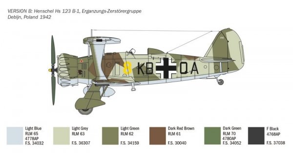 Italeri 2819 HENSCHEL HS 123 1/48