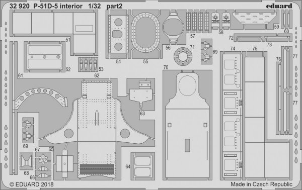 Eduard 32920 P-51D-5 interior REVELL 1/32