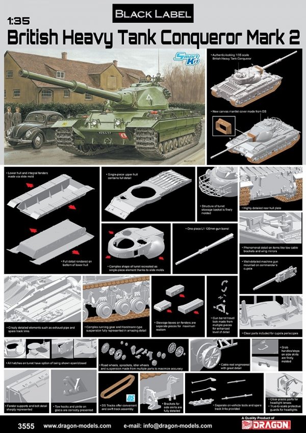 Dragon 3555 British Heavy Tank Conqueror (1:35)