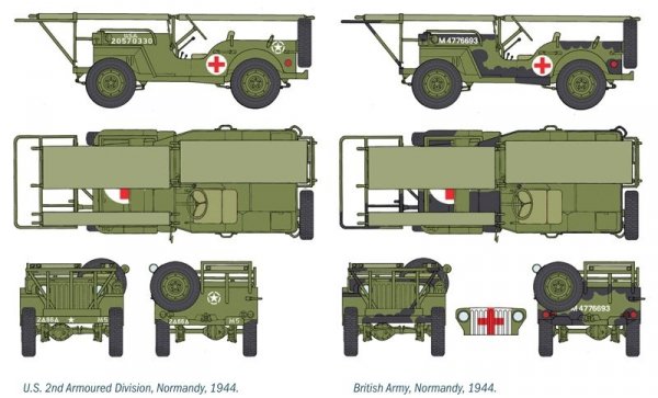 Italeri 0326 1.4 ton. 4 4 AMBULANCE JEEP (1:35)