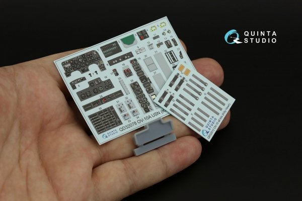 Quinta Studio QD32078 OV-10A (USN version) 3D-Printed &amp; coloured Interior on decal paper (KittyHawk) 1/32