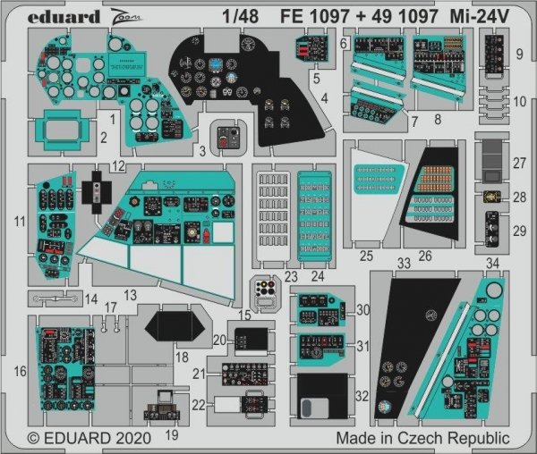Eduard 491097 Mi-24 interior 1/48 ZVEZDA