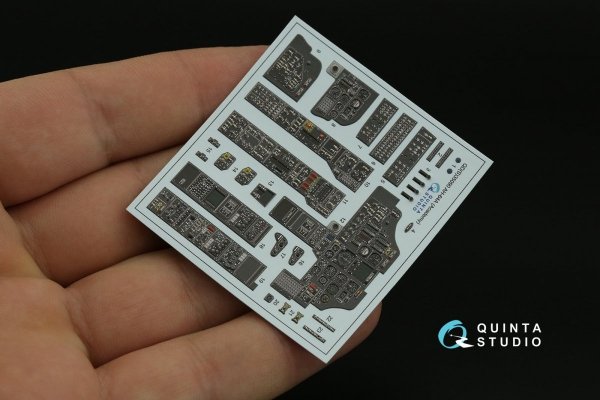 Quinta Studio QDS-35090 AH-64A 3D-Printed &amp; coloured Interior on decal paper (Academy) (Small version) 1/35