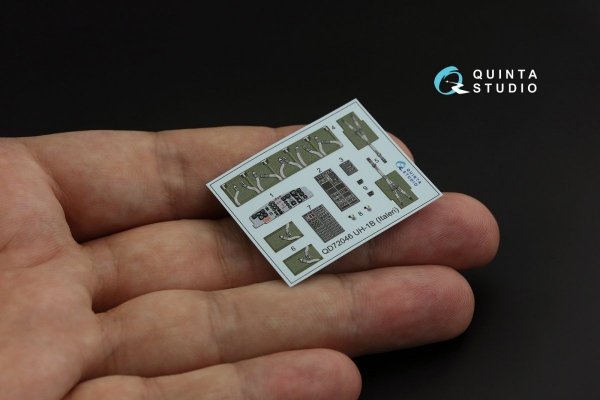 Quinta Studio QD72046 Uh-1B 3D-Printed &amp; coloured Interior on decal paper (Italeri) 1/72