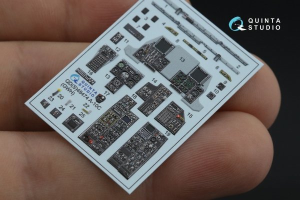 Quinta Studio QDS-48474 A-10C 3D-Printed coloured Interior on decal paper (GWH) (Small version) 1/48