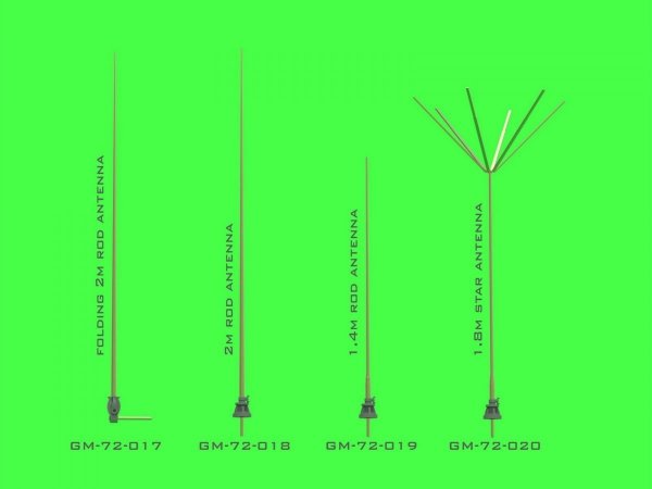 Master GM-72-020 German WWII 1,8m star antenna (for command tanks) (1pc) 1/72