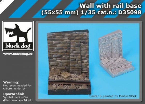 Black Dog D35098 Wall with rail base 1/35