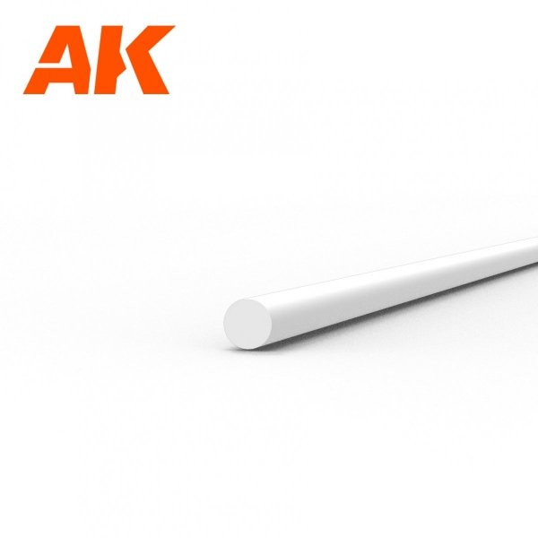AK Interactive AK6538 ROD 1.00 DIAMETER X 350MM – STYRENE ROD – (10 UNITS)