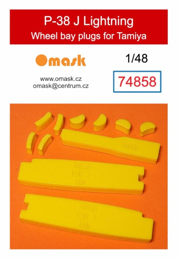 Omask 74858 P-38 J Lightning wheel bay plugs (for Tamiya) 1/48