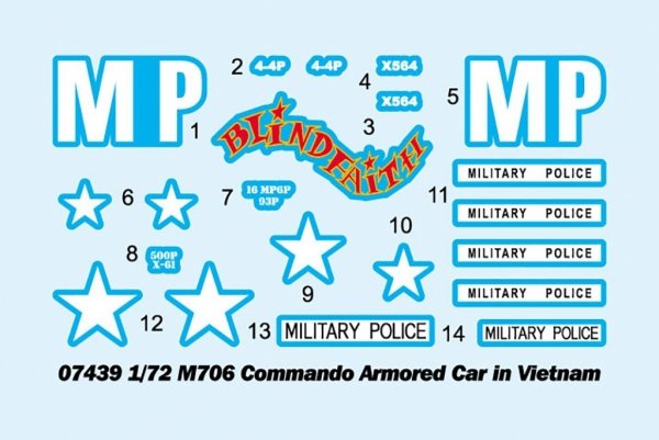 Trumpeter 07439 M706 Commando Armored Car in Vietnam 1/72