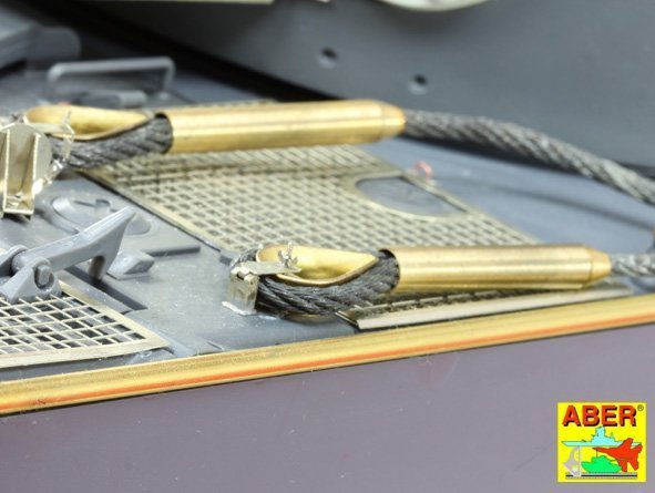 Aber 16030 Tow cables and track cable with brackets used on Tiger I, King Tiger and Panther (1:16)