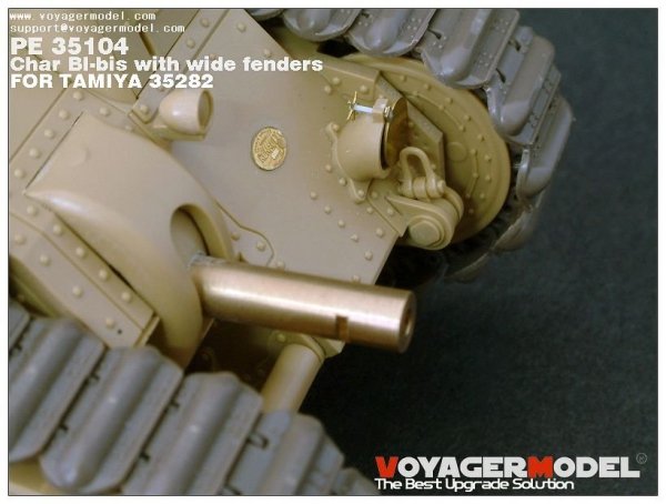 Voyager Model PE35104 WWII French Char BI-bis with wide fenders (B ver include Gun barrel) for TAMIYA 35282 1/35