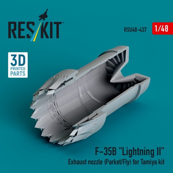 RESKIT RSU48-0437 ​F-35B &quot;Lightning II&quot; exhaust nozzle (Parked/Fly) for Tamiya kit (3D printed)  1/48