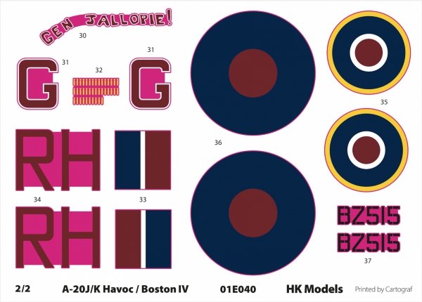 HK Models 01E040 A-20J/K Havoc / Boston IV 1/32