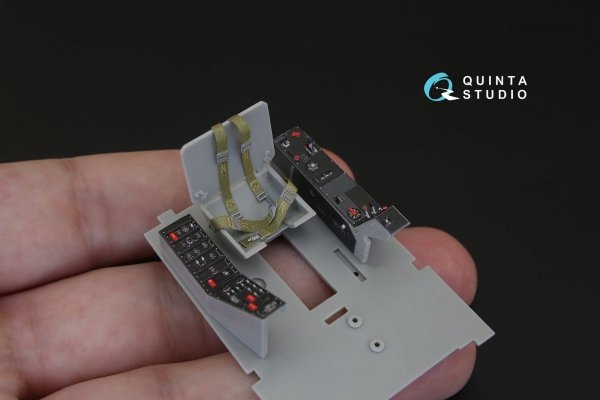 Quinta Studio QD32054 F4U-4 3D-Printed &amp; coloured Interior on decal paper (for Trumpeter kit) 1/32