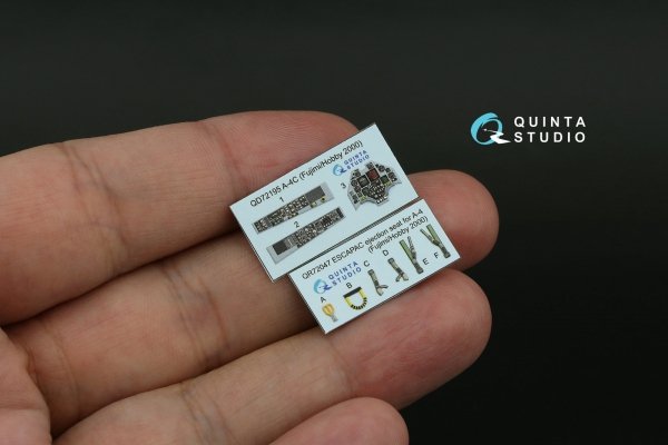 Quinta Studio QD72195 A-4C 3D-Printed &amp; coloured Interior on decal paper (Fujimi/Hobby 2000) 1/72