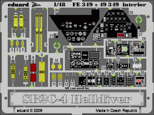 Eduard FE349 SB2C-4 ACCURATE MINIATURES, MONOGRAM, REVELL 1/48