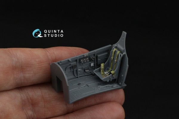 Quinta Studio QD48587 P-40E Warhawk 3D-Printed &amp; coloured Interior on decal paper (Eduard) 1/48