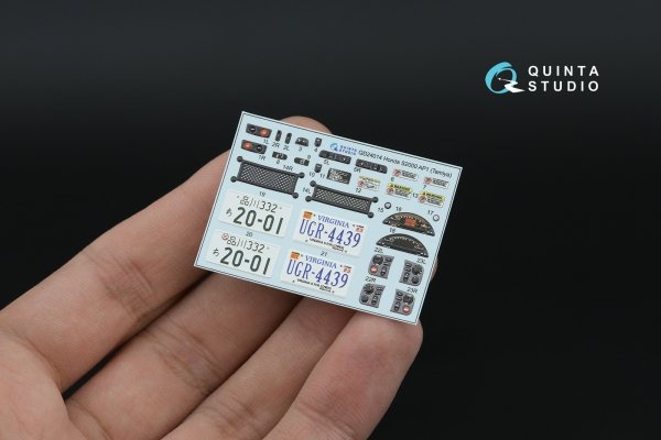 Quinta Studio QD+24014 Honda S2000 AP1 3D-Printed &amp; coloured Interior on decal paper (Tamiya) (with metal sticker parts) 1/35