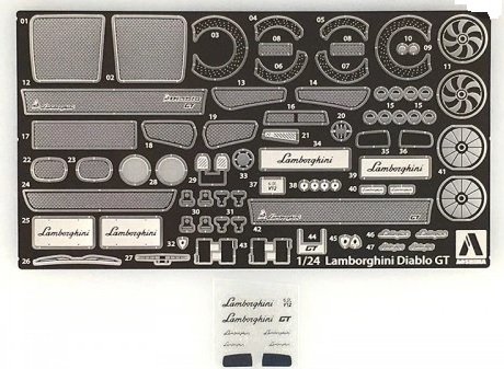 Aoshima 05900 Lamborghini Diablo Common Detail-Up Parts 1/24