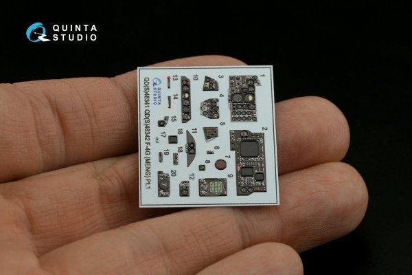 Quinta Studio QD48342 F-4G late 3D-Printed &amp; coloured Interior on decal paper (Meng) 1/48