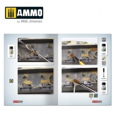 AMMO of Mig Jimenez 6602 SOLUTION BOOK 19 - How to Paint WWII German D.A.K .Vehicles (English, Castellano, Francais, Deutsch)